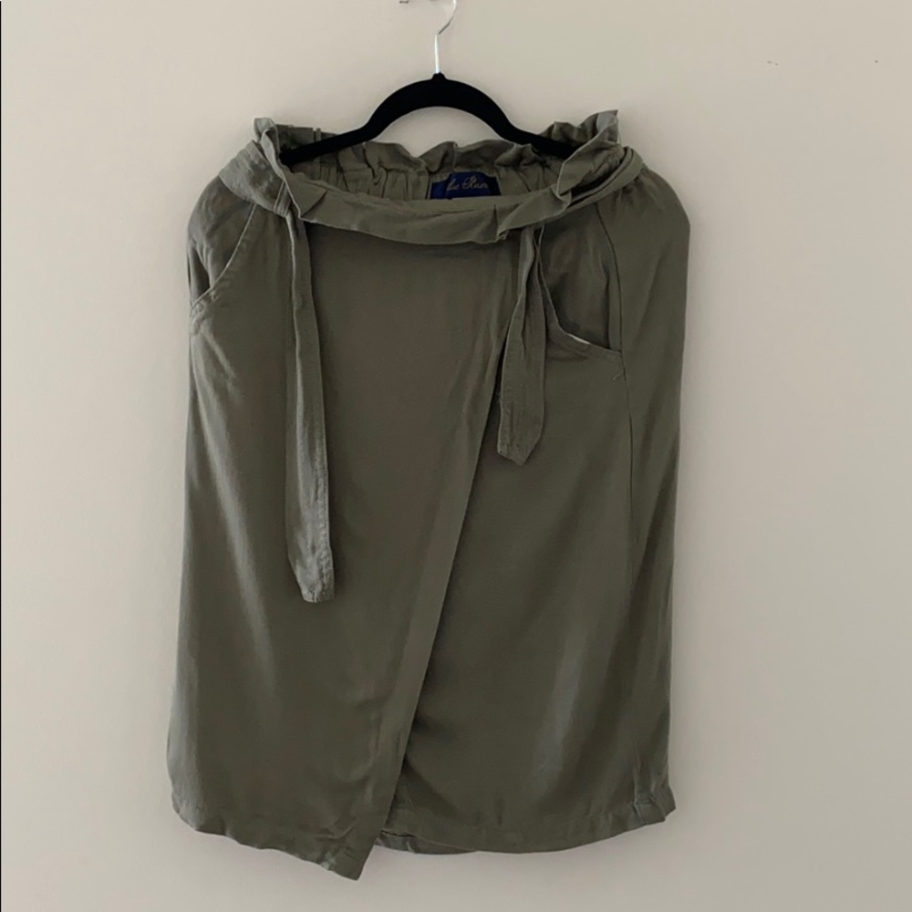 Army Green Wrap Skirt